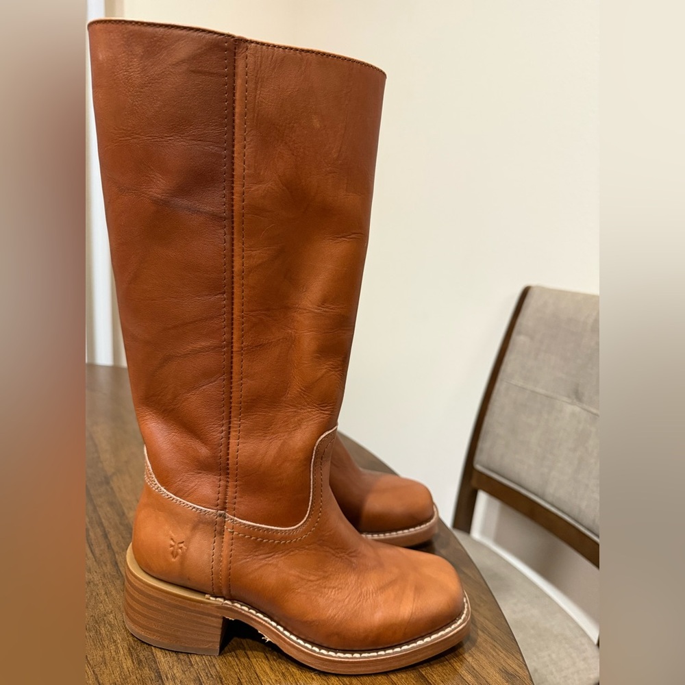 Frye Campus 14L WIDE CALF Women's Boots in saddle - size 6